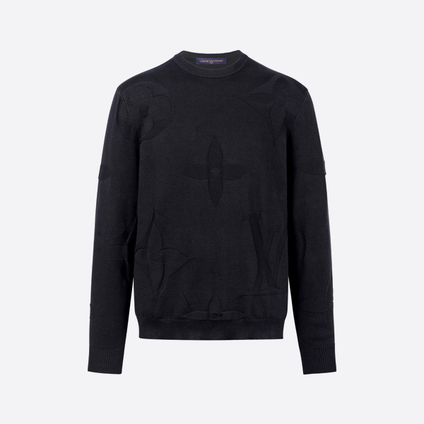 ルイ・ヴィトンのエンボス加工ジャカードニットセーター