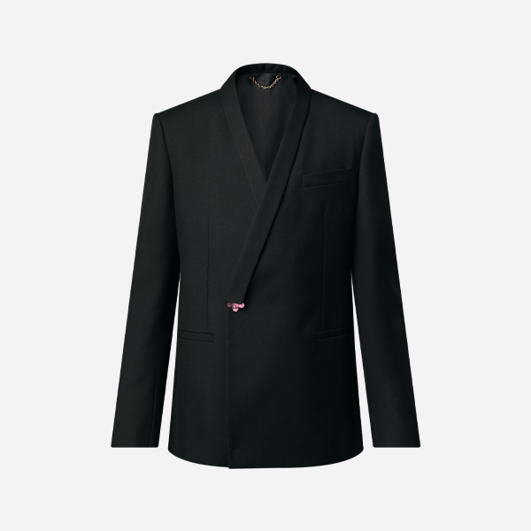 ルイ・ヴィトンのピンクの花柄スーツジャケット