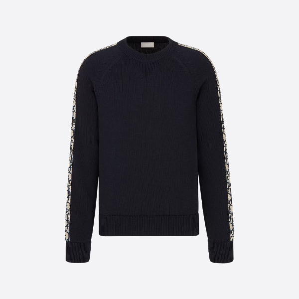 ディオール ジャカード リボン パッチワーク クルーネック セーター