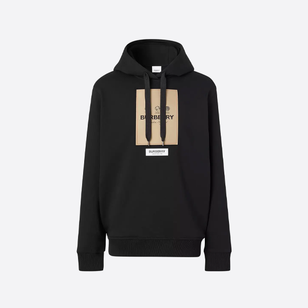 バーバリーレーベル パッチ フード付きスウェットシャツ