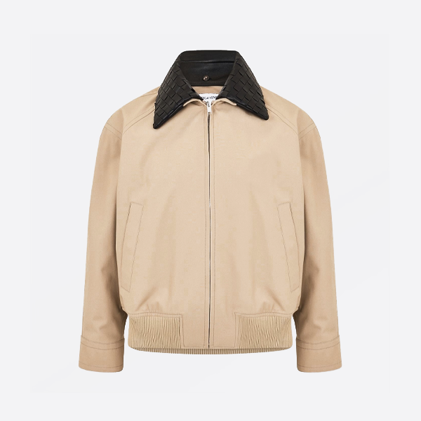 ボッテガ・ヴェネタのラムスキン織り襟ジャケット