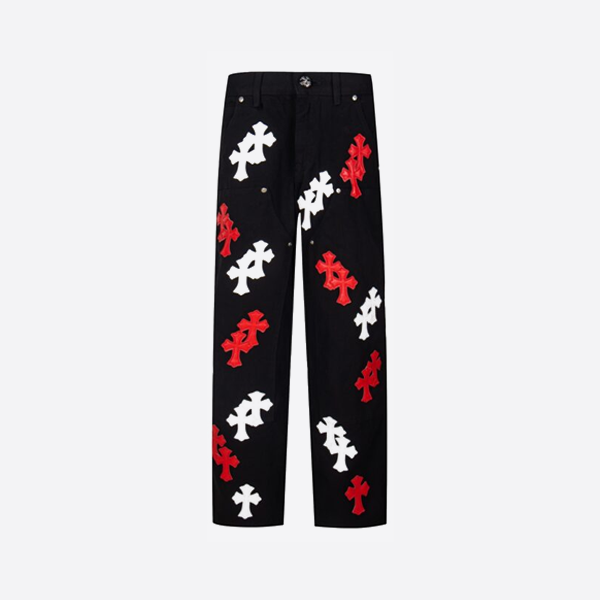 Chrome Hearts ランバージャック カラーブロック レザー ワークパンツ