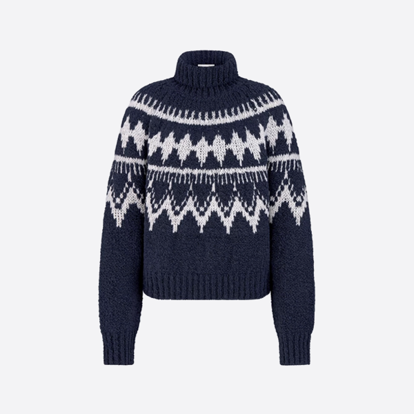 ディオールのジャカードタートルネックセーター