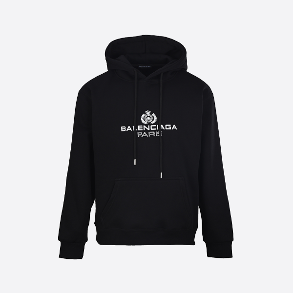 バレンシアガ 麦穂エンブレム フーディー（ブラック）