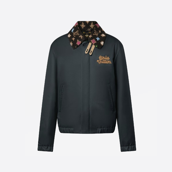 取り外し可能なファーカラー付きルイ・ヴィトン モノグラムジャケット