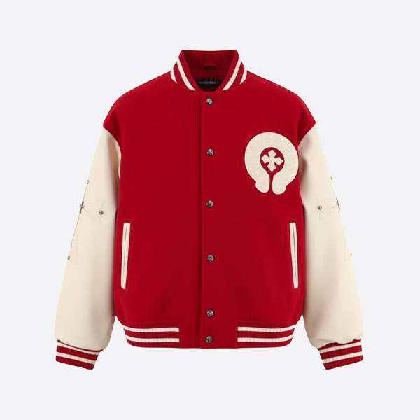 Chrome Hearts クロスパッチワーク ベースボールジャケット