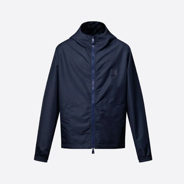 ルイ・ヴィトン レザーパッチ ロゴ ジャカード リバーシブル ウィンドブレーカー ジャケット