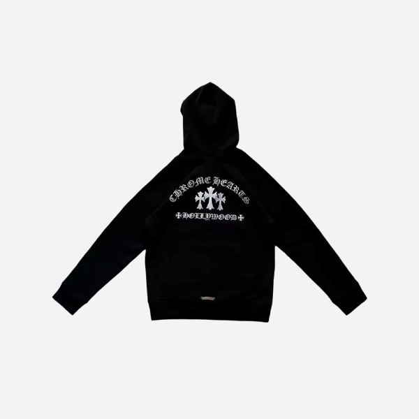 背中にクロス刺繍が施されたクロムハーツ パーカー
