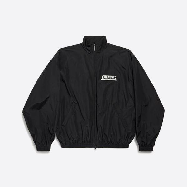 バレンシアガのペーパーライク和紙テープジッパージャケット