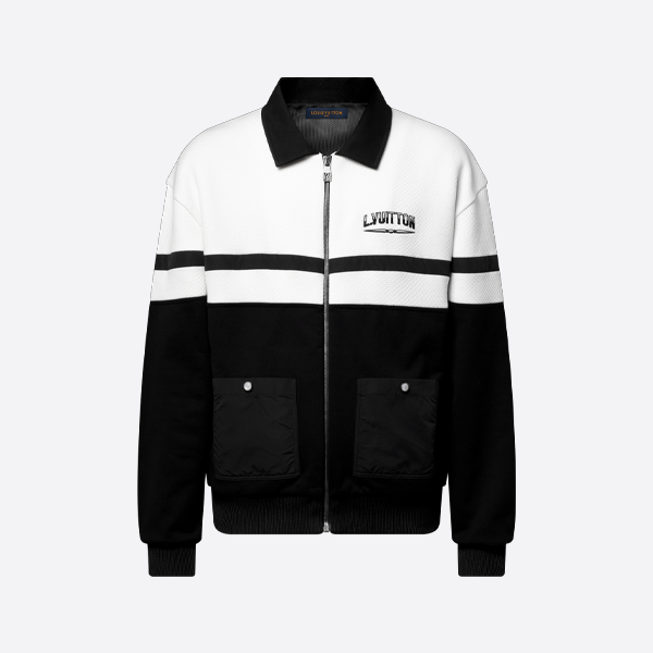 ルイ・ヴィトンのモノグラム刺繍カラーブロックジャケット