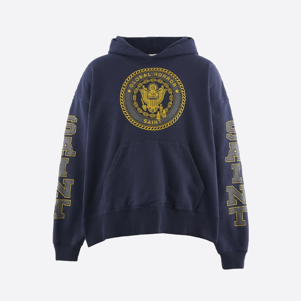 セント・マイケル リフレクティブ・エンジェル・メダル プリント パーカー