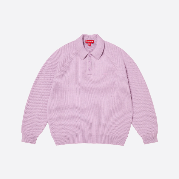 シュプリーム 刺繍ロゴ ニット ピンク セーター