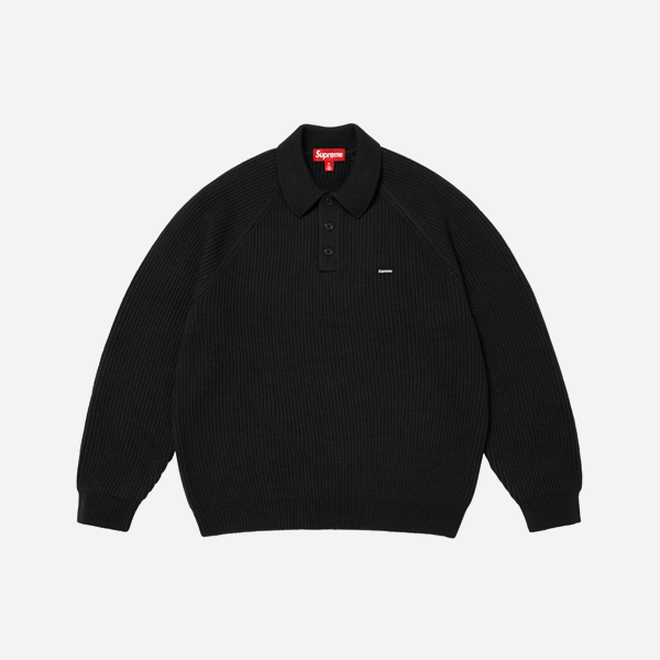 シュプリーム 刺繍ロゴ ニット ブラック セーター