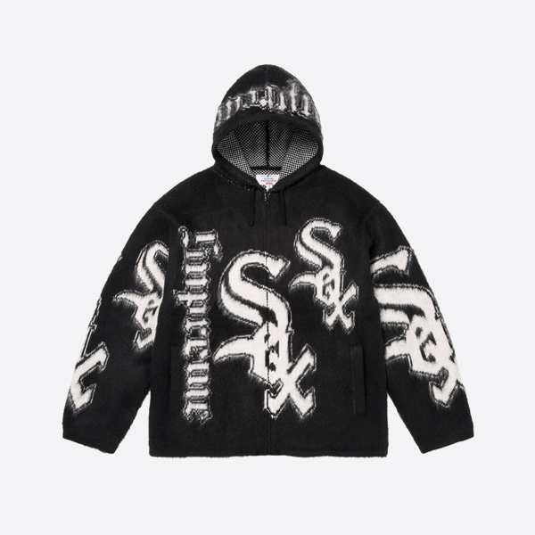 シュプリーム ジップアップ フリース セーター (ブラック)