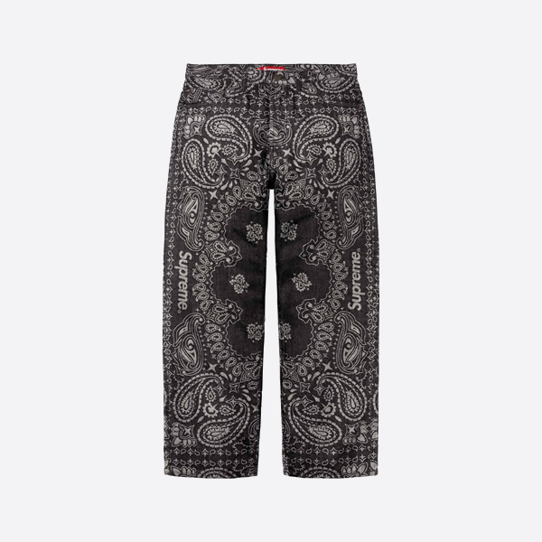 シュプリーム ペイズリー ジーンズ (ブラック)