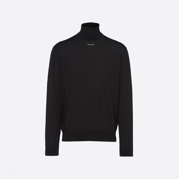 プラダのジャカードタートルネックセーター