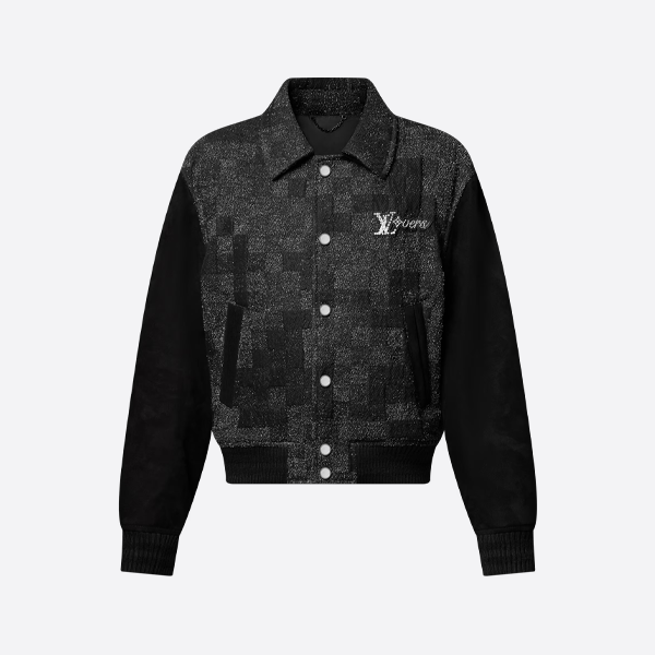 ルイ・ヴィトン パールラインストーンモザイク ベースボールジャケット