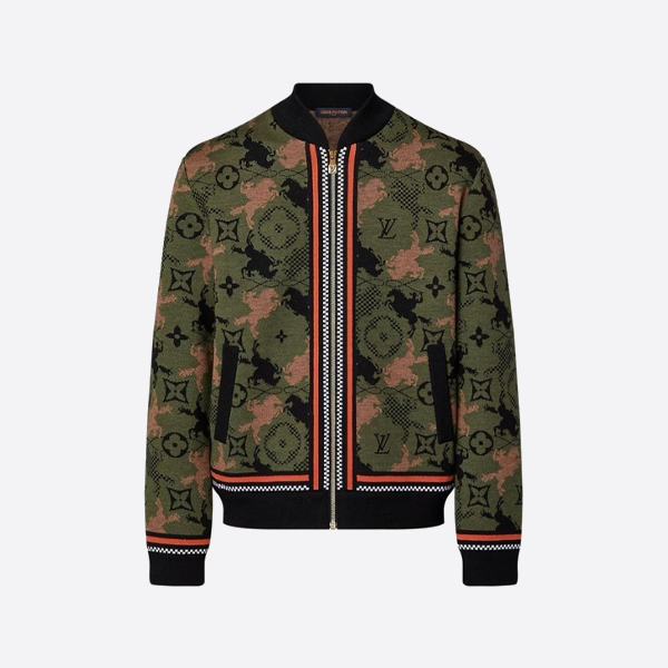 ルイ・ヴィトン ウエスタン カウボーイ ジャカード カモフラージュ ニット ジャケット