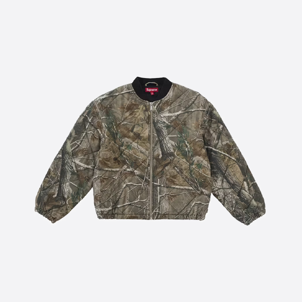シュプリームの取り外し可能なジッパー付きスリーブフライトジャケット/ベスト/ツーインワン迷彩コート