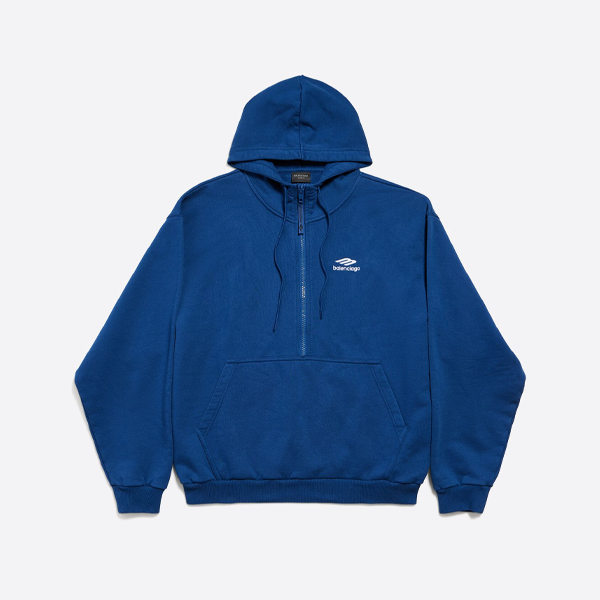 バレンシアガ スキーコレクション フード付きスウェットシャツ、ブルー