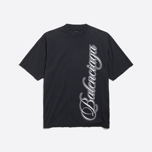バレンシアガの筆記体半袖Tシャツ