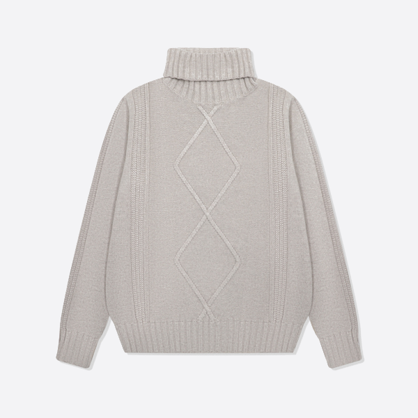 ブルネロ・クチネリ チャンキーニット ケーブル タートルネック セーター