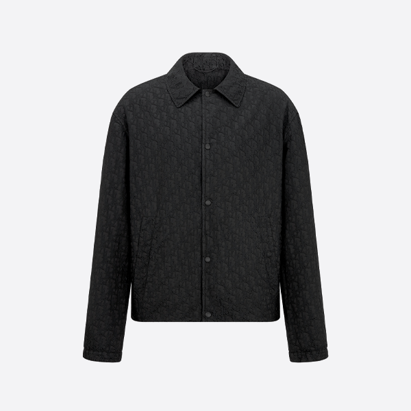 ディオールのジャカード総柄カラージャケット、ブラック。