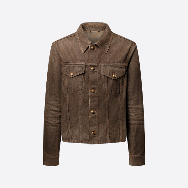 真鍮ボタン付きルイ・ヴィトンのデニムジャケット