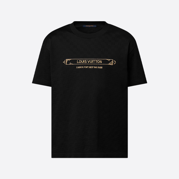 ルイ・ヴィトンのモノグラムパッチワーク刺繍半袖シャツ