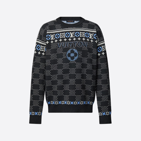 ルイ・ヴィトンのジャカード ジップアップ セーター