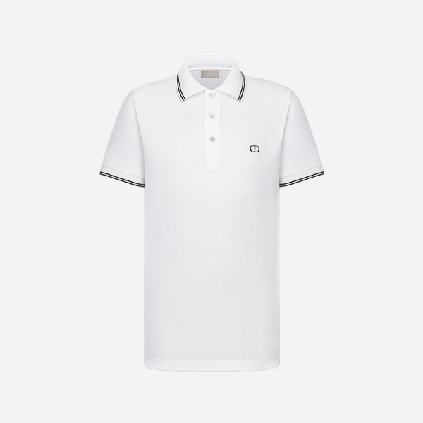 ディオールの刺繍入りレターポロ半袖シャツ