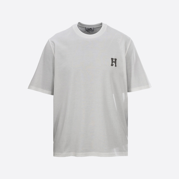 エルメス本革パッチ半袖Tシャツ