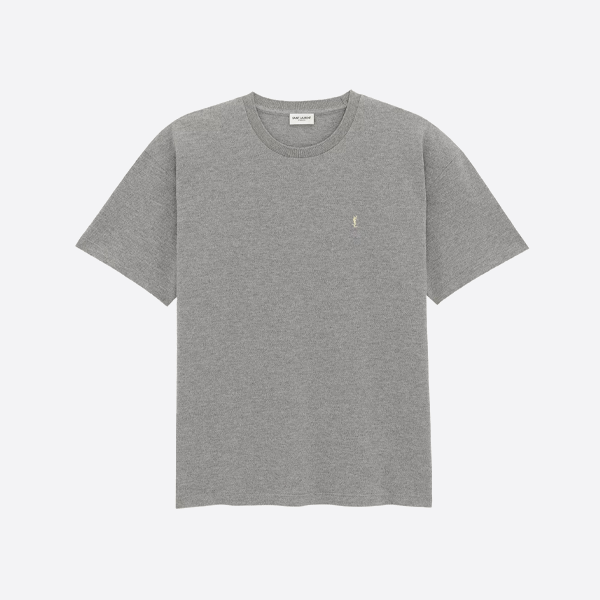 サンローランの無地ロゴ半袖Tシャツ