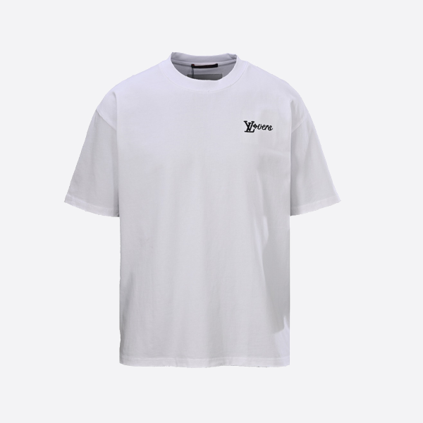 ルイ・ヴィトンの刺繍入りレター半袖Tシャツ