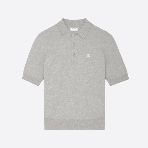 セリーヌ 凱旋門刺繍入り 半袖ポロシャツ