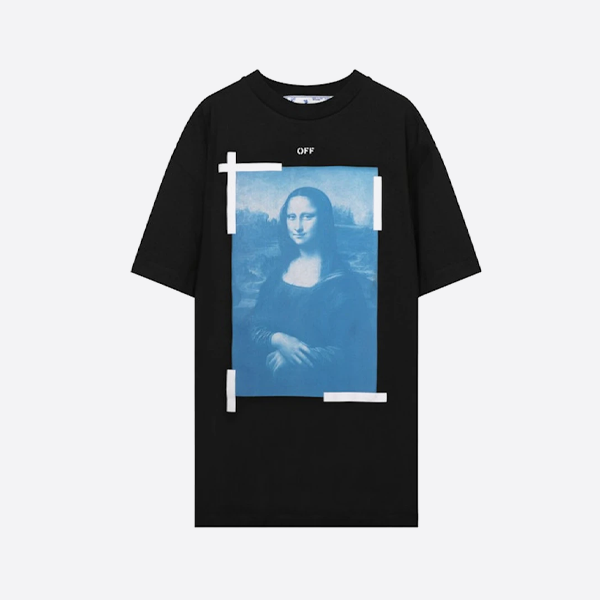 オフホワイト モナリザアロー 半袖シャツ、ブラック