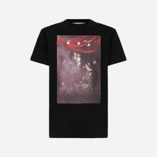 オフホワイト ブラード マドンナ アロー 半袖シャツ、ブラック