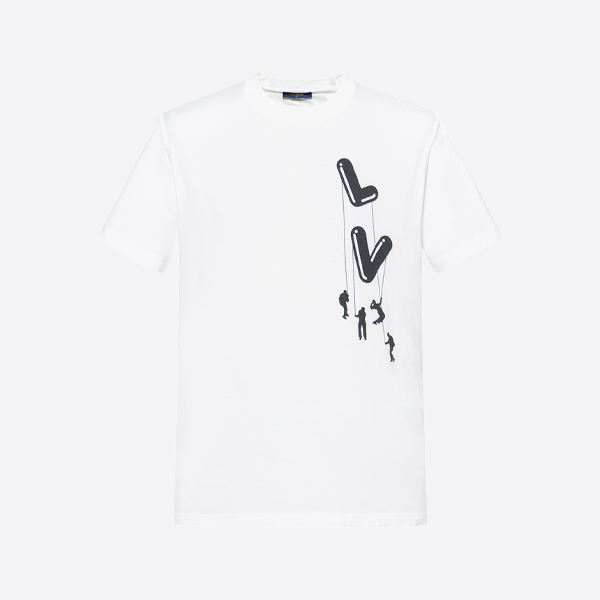 ルイ・ヴィトン クラシック パラトルーパー プリント クルーネック 半袖Tシャツ