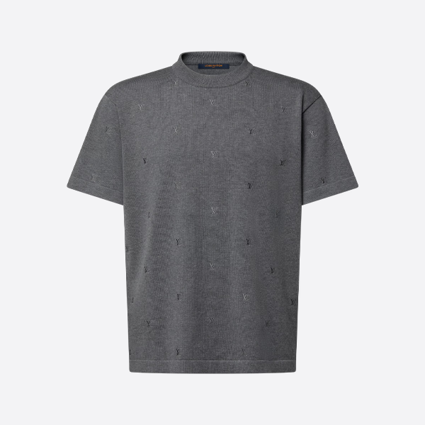 ルイ・ヴィトン 刺繍入りニット半袖Tシャツ
