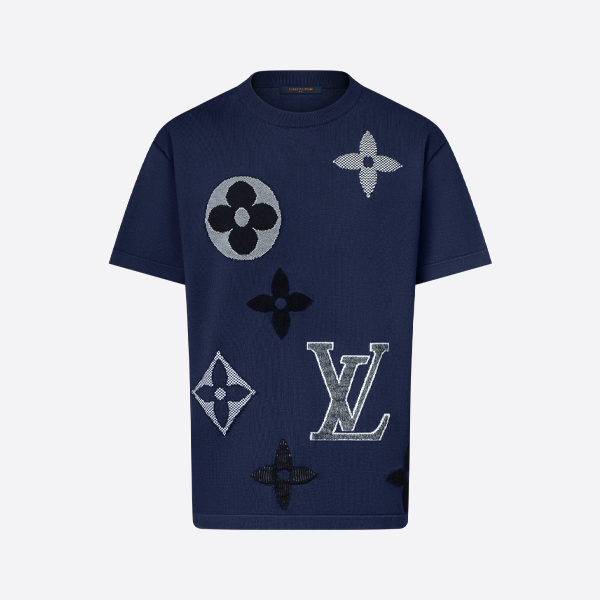 ルイ・ヴィトン インターシャ編み 四つ葉のクローバー ニット 半袖Tシャツ