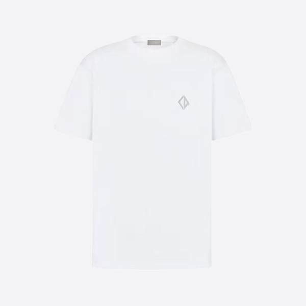 ディオール ダイヤモンド柄 リフレクティブ 半袖Tシャツ、ホワイト