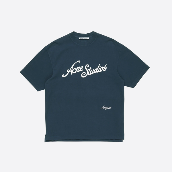 アクネ ストゥディオズ 刺繍入りレタープリント半袖Tシャツ