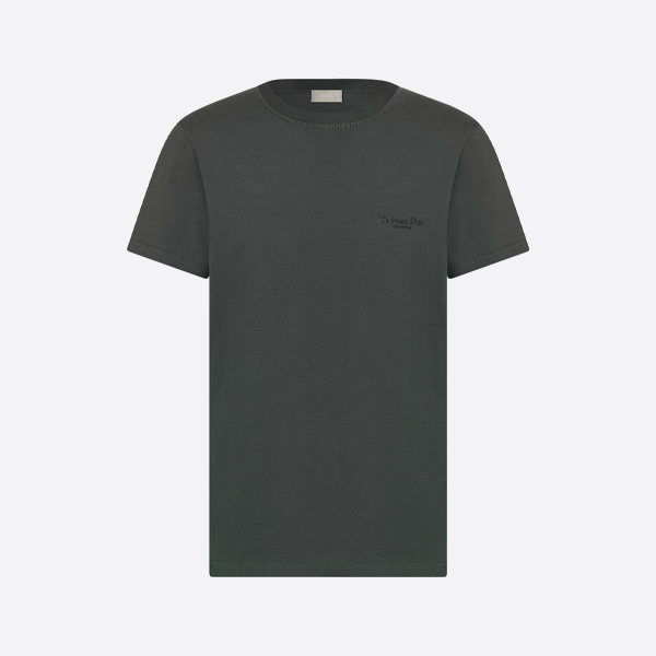 ディオール刺繍入りTシャツ、グレー