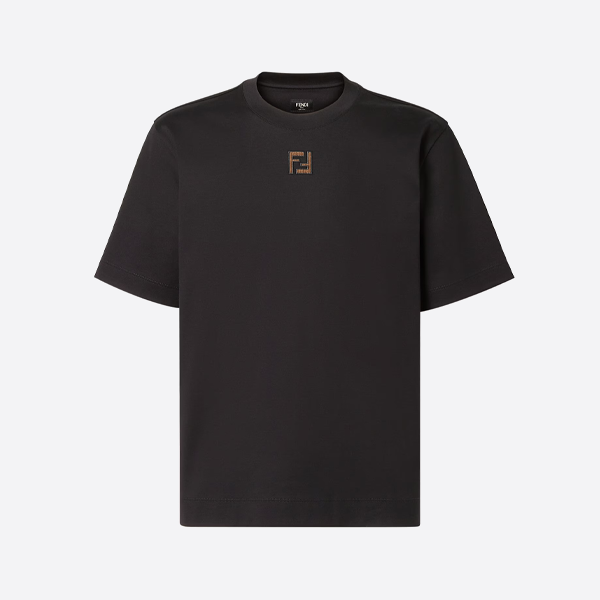フェンディ コーデュロイ刺繍Tシャツ