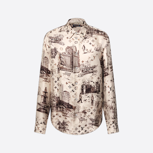 ルイ・ヴィトン シティシルク長袖シャツ
