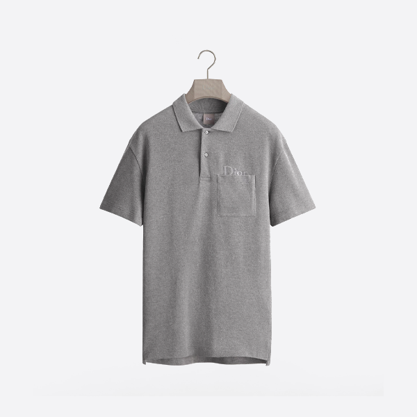 ディオール コットン ポケット ロゴ刺繍 ポロシャツ 半袖