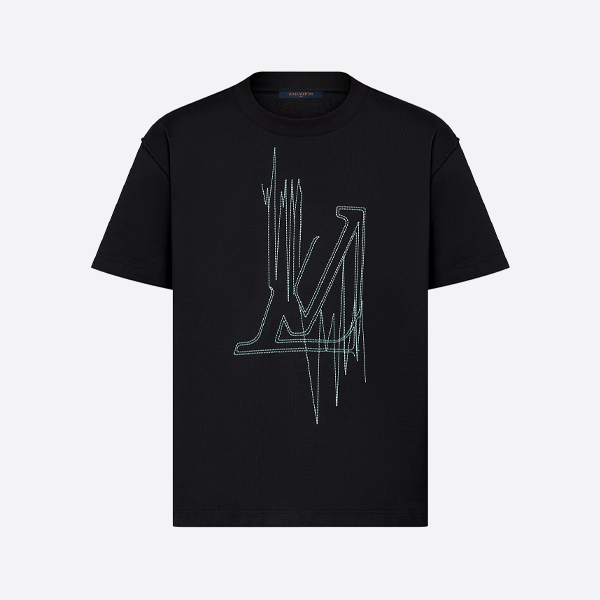 ルイ・ヴィトン ジグザグ刺繍入り半袖Tシャツ