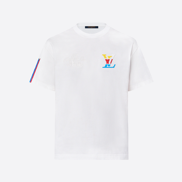 ルイ・ヴィトン 00 オレンジ レタープリント 半袖Tシャツ