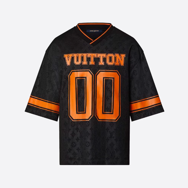 ルイ・ヴィトン 00 オレンジ レタープリント 半袖Tシャツ