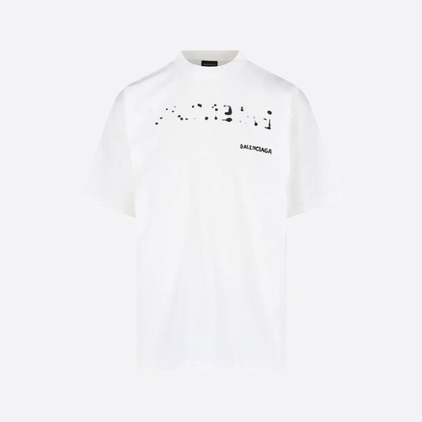 バレンシアガ ブラープリント ドロップショルダー 半袖Tシャツ